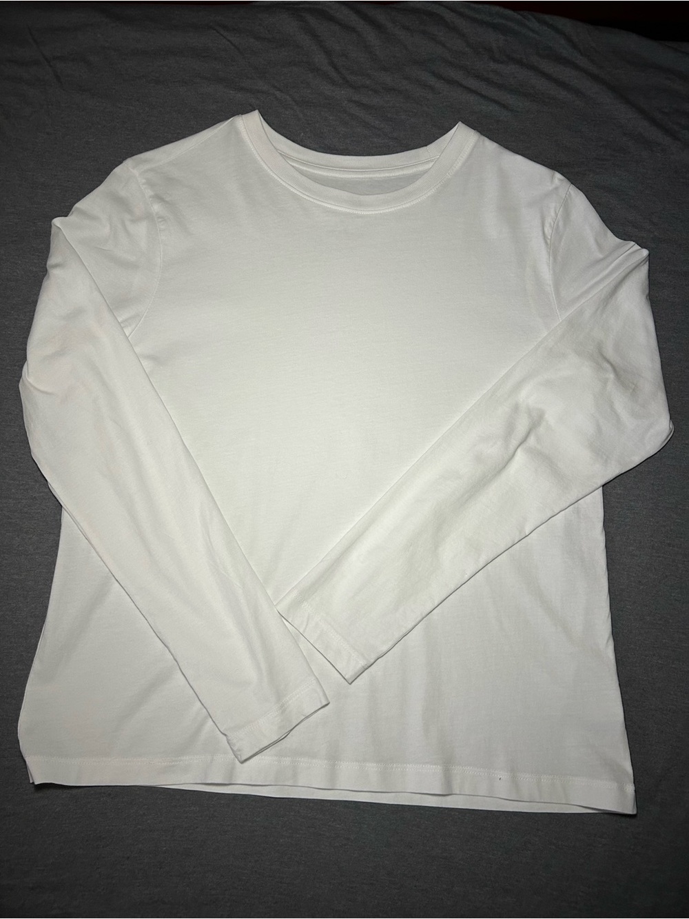 Pact Women's 100% Organic Cotton White Long-Sleeve Crewneck Tee